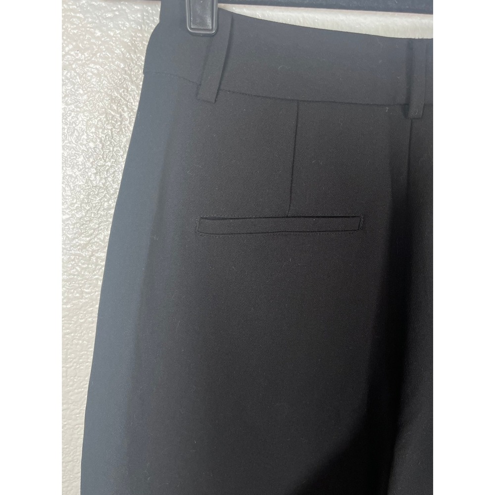 French Connection Azra Wide Leg Twill Pants Trousers High Rise Black Size 4 - Picture 7 of 9